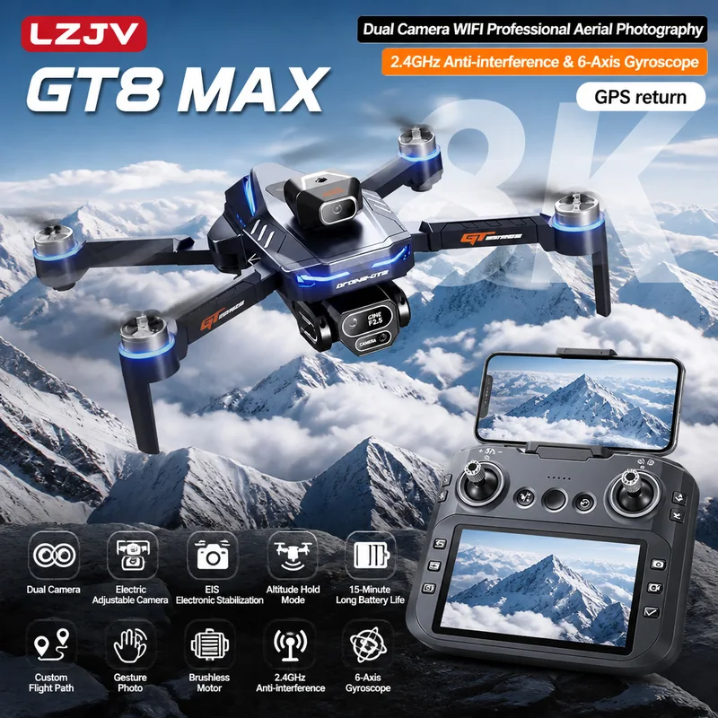GT8 Max Foldable Drone 8K HD P - đánh giá và giá Drone Photogrammetry